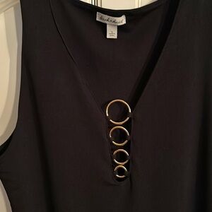 Dereck Heart black sleeveless dress with gold detail. XL. Very classy